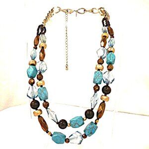 Double Strand Statement Necklace